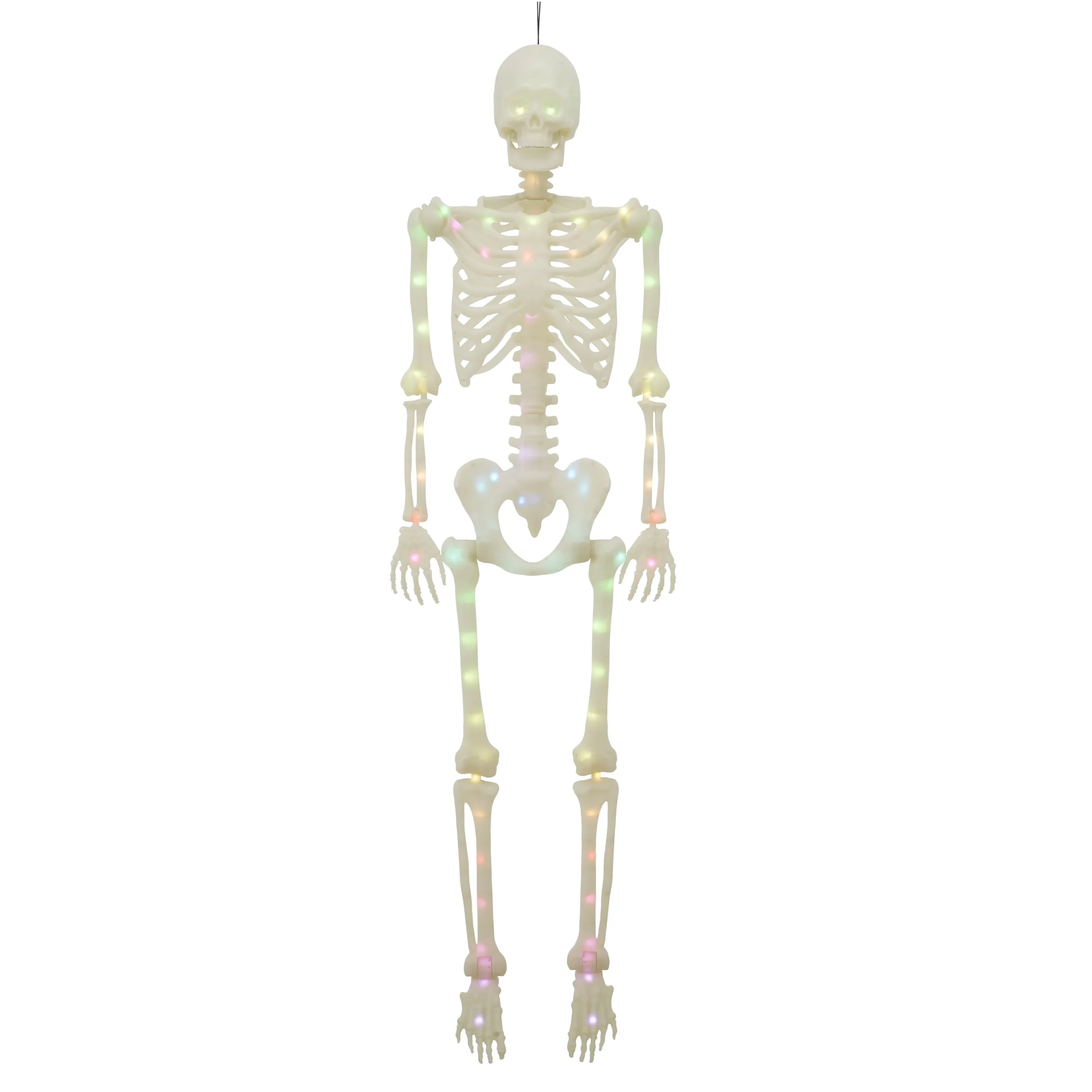 Light-Up LED Poseable Skeleton, Multicolor, 5', Halloween by Way To Celebrate