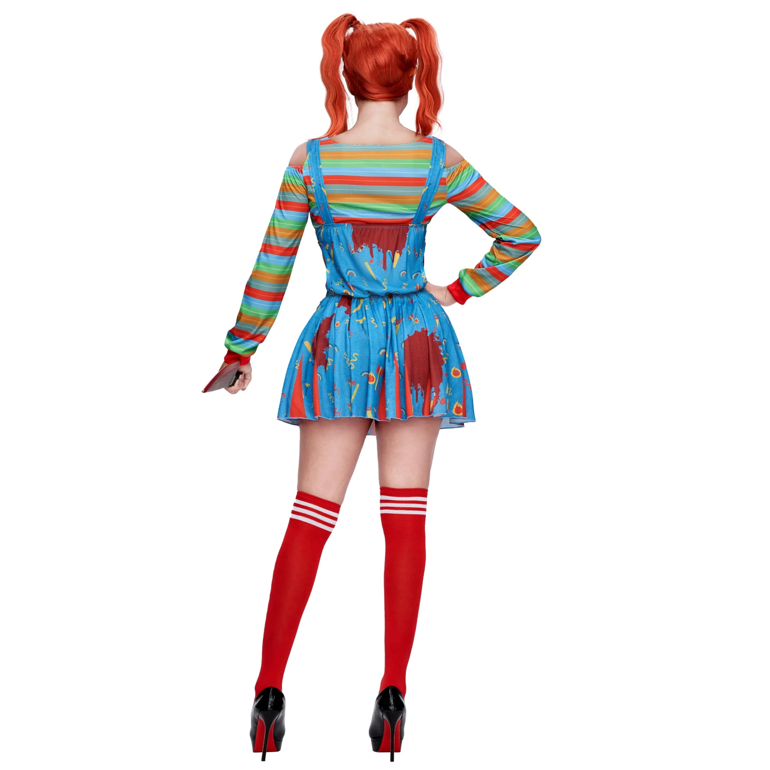Joyfy Creepy Doll Costume for Women, Family Matching Killer Doll Costume for Halloween Fancy Dress up Cosplay - Image 9